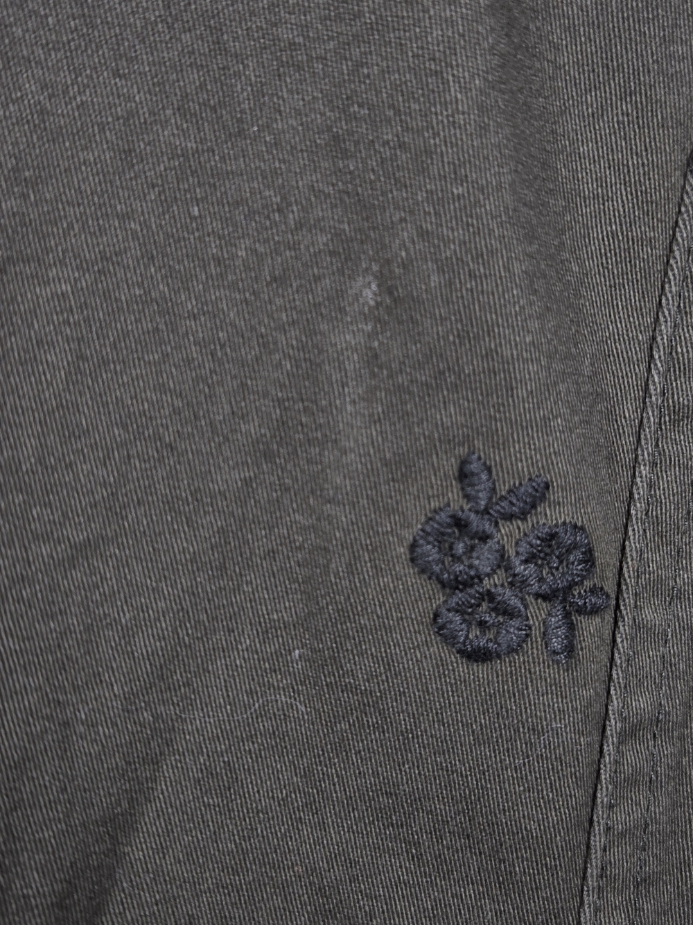 NWT Torrid Olive Fitted Military Embroidered Tawny Daisies Floral Cotton Jacket - Picture 9 of 13